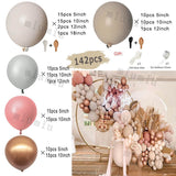 Popxstar White Metal Gold Balloon Garland Arch Kit Girl Propose Wedding Party Latex Birthday Ballons Gender Reveal Baby Shower Decoration