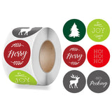 Popxstar 500pcs Christmas Round Labels Thank You Kraft Stickers Wedding Gift Envelope Sealing Label Stickers Stationery Scrapbooking