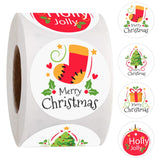 Popxstar 500pcs Christmas Round Labels Thank You Kraft Stickers Wedding Gift Envelope Sealing Label Stickers Stationery Scrapbooking