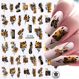 Popxstar Nail Art Stickers Water Decals Eyes Stripe Nail Art Decorations for Manicure Accessories Press on Nails Foil Stickers and Decals