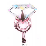 Popxstar New love bride and groom wedding decoration Valentine's Day proposal rose lipstick ring shape aluminum balloon