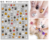 Popxstar Nail Art Stickers Accessories Halloween Nails Art Manicure Back Glue Decal Decorations Stickers for Nails Tips Beauty Sticker