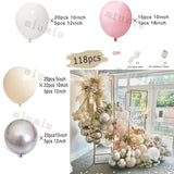 Popxstar White Metal Gold Balloon Garland Arch Kit Girl Propose Wedding Party Latex Birthday Ballons Gender Reveal Baby Shower Decoration