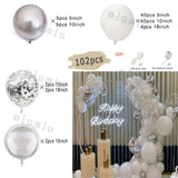 Popxstar White Metal Gold Balloon Garland Arch Kit Girl Propose Wedding Party Latex Birthday Ballons Gender Reveal Baby Shower Decoration