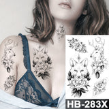 Popxstar Waterproof Temporary Tattoo Sticker I Love You Flash Tattoos Lip Print Butterfly Flowers Body Art Arm Fake Sleeve Tatoo Women