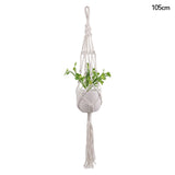 Popxstar Macrame Handmade Plant Hanger Baskets Flower Pots Holder Balcony Hanging Decoration Knotted Lifting Rope Home Garden Supplies