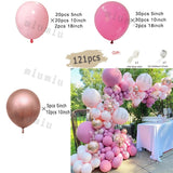 Popxstar White Metal Gold Balloon Garland Arch Kit Girl Propose Wedding Party Latex Birthday Ballons Gender Reveal Baby Shower Decoration