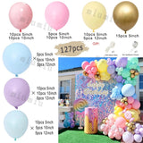 Popxstar White Metal Gold Balloon Garland Arch Kit Girl Propose Wedding Party Latex Birthday Ballons Gender Reveal Baby Shower Decoration