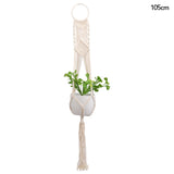 Popxstar Macrame Handmade Plant Hanger Baskets Flower Pots Holder Balcony Hanging Decoration Knotted Lifting Rope Home Garden Supplies