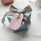 Popxstar Gift Box Pink/Bule/Marble Diamond Shape Baby Shower Birthday Party Packaging Candy Boxes Wedding Favors Decoration for Guests