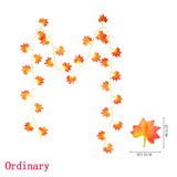 Popxstar 1.75M Red Maple Leaf Vine Garland Decoration Autumn Thanksgiving Autumn Decoration Outdoor Hanging Vine Artificial Maple Leaf