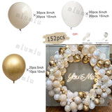 Popxstar Matte Sand White Apricot Balloon Garland Arch Kit Boho Wedding Birthday Party Champagne Gold Latex Baby Shower Decoration Ballon