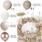 Popxstar Matte Sand White Apricot Balloon Garland Arch Kit Boho Wedding Birthday Party Champagne Gold Latex Baby Shower Decoration Ballon