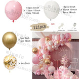 Popxstar Rose Gold Balloon Garland Arch Kit Girl Boho Wedding Decor Birthday Party Orange White Latex Baby Shower Decoration Balloons