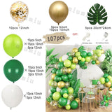 Popxstar Macaron Sage Green Gold Balloon Garland Arch Kit Kids Birthday Wedding Party Orange Latex Baby Shower Decoration Balloons