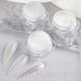 Mirror Nail Powder Pigment Pearl White Rubbing on Nail Art Glitter Dust Chrome Aurora Blue Manicure Holographic Decorations