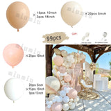 Popxstar Matte Sand White Apricot Balloon Garland Arch Kit Boho Wedding Birthday Party Champagne Gold Latex Baby Shower Decoration Ballon