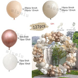 Popxstar Matte Sand White Apricot Balloon Garland Arch Kit Boho Wedding Birthday Party Champagne Gold Latex Baby Shower Decoration Ballon