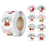 Popxstar 500pcs Christmas Round Labels Thank You Kraft Stickers Wedding Gift Envelope Sealing Label Stickers Stationery Scrapbooking