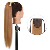 Popxstar Synthetic Corn Wavy Long Ponytail  Hairpiece Wrap on Clip Hair Extensions Ombre Brown Pony Tail Blonde Fack Hair