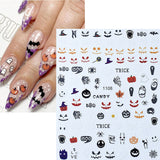 Popxstar Nail Art Stickers Accessories Halloween Nails Art Manicure Back Glue Decal Decorations Stickers for Nails Tips Beauty Sticker