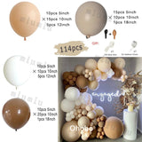 Popxstar Matte Sand White Apricot Balloon Garland Arch Kit Boho Wedding Birthday Party Champagne Gold Latex Baby Shower Decoration Ballon