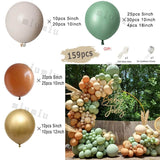 Popxstar Macaron Sage Green Gold Balloon Garland Arch Kit Kids Birthday Wedding Party Orange Latex Baby Shower Decoration Balloons