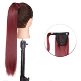 Popxstar Synthetic Corn Wavy Long Ponytail  Hairpiece Wrap on Clip Hair Extensions Ombre Brown Pony Tail Blonde Fack Hair