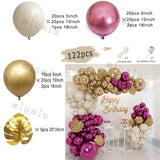 Popxstar Matte Sand White Apricot Balloon Garland Arch Kit Boho Wedding Birthday Party Champagne Gold Latex Baby Shower Decoration Ballon