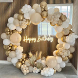 Popxstar Matte Sand White Apricot Balloon Garland Arch Kit Boho Wedding Birthday Party Champagne Gold Latex Baby Shower Decoration Ballon