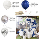 Popxstar White Metal Gold Balloon Garland Arch Kit Girl Propose Wedding Party Latex Birthday Ballons Gender Reveal Baby Shower Decoration