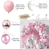 Popxstar White Metal Gold Balloon Garland Arch Kit Girl Propose Wedding Party Latex Birthday Ballons Gender Reveal Baby Shower Decoration