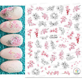 Popxstar Nail Art Stickers Water Decals Eyes Stripe Nail Art Decorations for Manicure Accessories Press on Nails Foil Stickers and Decals