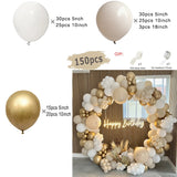 Popxstar Matte Sand White Apricot Balloon Garland Arch Kit Boho Wedding Birthday Party Champagne Gold Latex Baby Shower Decoration Ballon