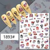 Popxstar Nail Art Stickers Accessories Halloween Nails Art Manicure Back Glue Decal Decorations Stickers for Nails Tips Beauty Sticker