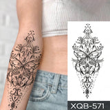 Popxstar Waterproof Temporary Tattoo Sticker I Love You Flash Tattoos Lip Print Butterfly Flowers Body Art Arm Fake Sleeve Tatoo Women