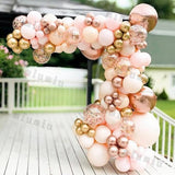 Popxstar Makaron Baby Pink Birthday Decor Balloon Garland Arch Kit Girls Wedding Birthday Purple Balloons Baby Shower Party Decorations