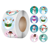 Popxstar 500pcs Christmas Round Labels Thank You Kraft Stickers Wedding Gift Envelope Sealing Label Stickers Stationery Scrapbooking