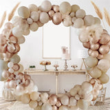 Popxstar Matte Sand White Apricot Balloon Garland Arch Kit Boho Wedding Birthday Party Champagne Gold Latex Baby Shower Decoration Ballon