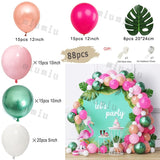 Popxstar White Metal Gold Balloon Garland Arch Kit Girl Propose Wedding Party Latex Birthday Ballons Gender Reveal Baby Shower Decoration