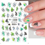 Popxstar black Glue Stickers Spring Summer Daisys Sunflowers Nail Decals Decoration For Nail Art Manicure Beauty