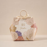 Popxstar Best Wishes Paper Gift Bag with Handles Flower Gift Box Wedding Favor Present Boxes Packaging Thank You Bags Small Candy Box