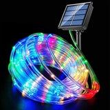 Solar Rope String Lights IP65 Waterproof Outdoor LED Copper Fairy String Tube Light for Party Garden Yard Home Wedding Christmas
