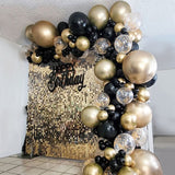 Popxstar Black Gold Balloon Garland Arch Kit Confetti Latex Ballon Birthday Party Decor Adult Graduation Baloon Wedding Decor Baby Shower