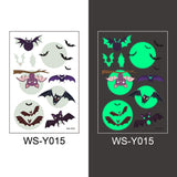 Popxstar Halloween Tattoo for Children Glowing Dark Taty Waterproof Fake Luminous Tattoo Stickers Body Art Cartoon Tattoo 105*60 Mm