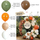 Popxstar Macaron Sage Green Gold Balloon Garland Arch Kit Kids Birthday Wedding Party Orange Latex Baby Shower Decoration Balloons