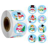 Popxstar 500pcs Christmas Round Labels Thank You Kraft Stickers Wedding Gift Envelope Sealing Label Stickers Stationery Scrapbooking