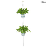 Popxstar Macrame Handmade Plant Hanger Baskets Flower Pots Holder Balcony Hanging Decoration Knotted Lifting Rope Home Garden Supplies