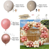 Popxstar Matte Sand White Apricot Balloon Garland Arch Kit Boho Wedding Birthday Party Champagne Gold Latex Baby Shower Decoration Ballon