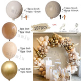 Popxstar Matte Sand White Apricot Balloon Garland Arch Kit Boho Wedding Birthday Party Champagne Gold Latex Baby Shower Decoration Ballon